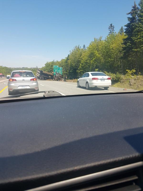 Accident on 102 close to Hammonds Plains Rd