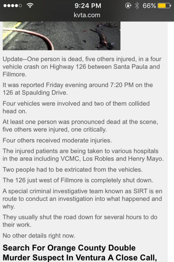 High way 126 incident 