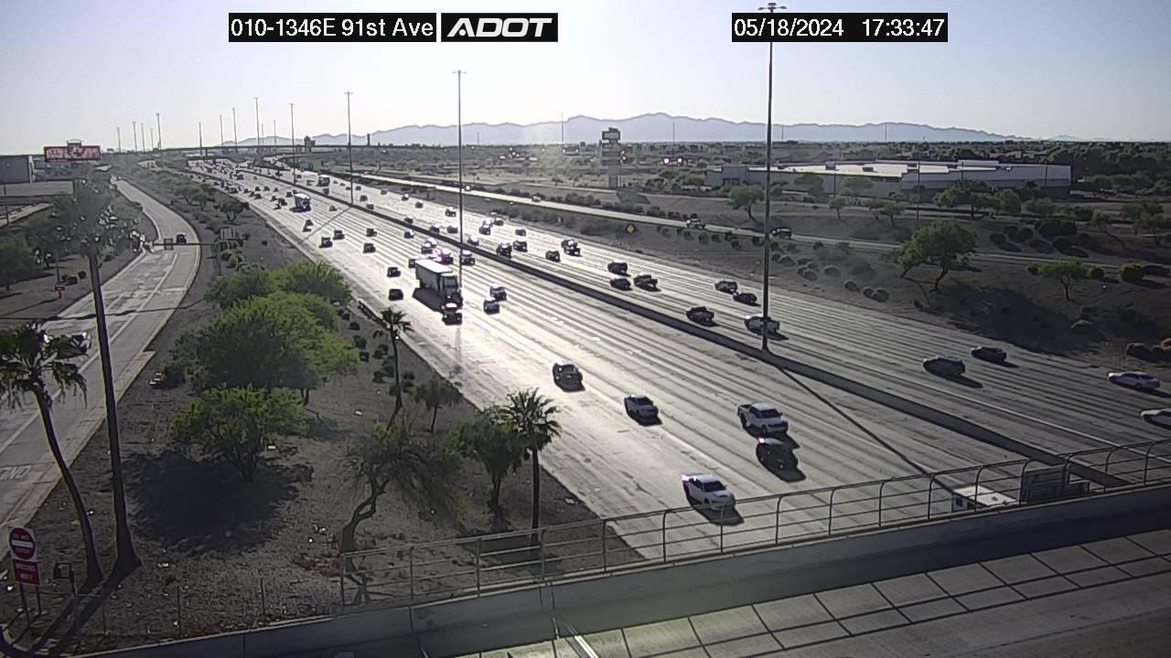 Tolleson › East: I-10 EB 134.60 @91st Ave Traffic Camera