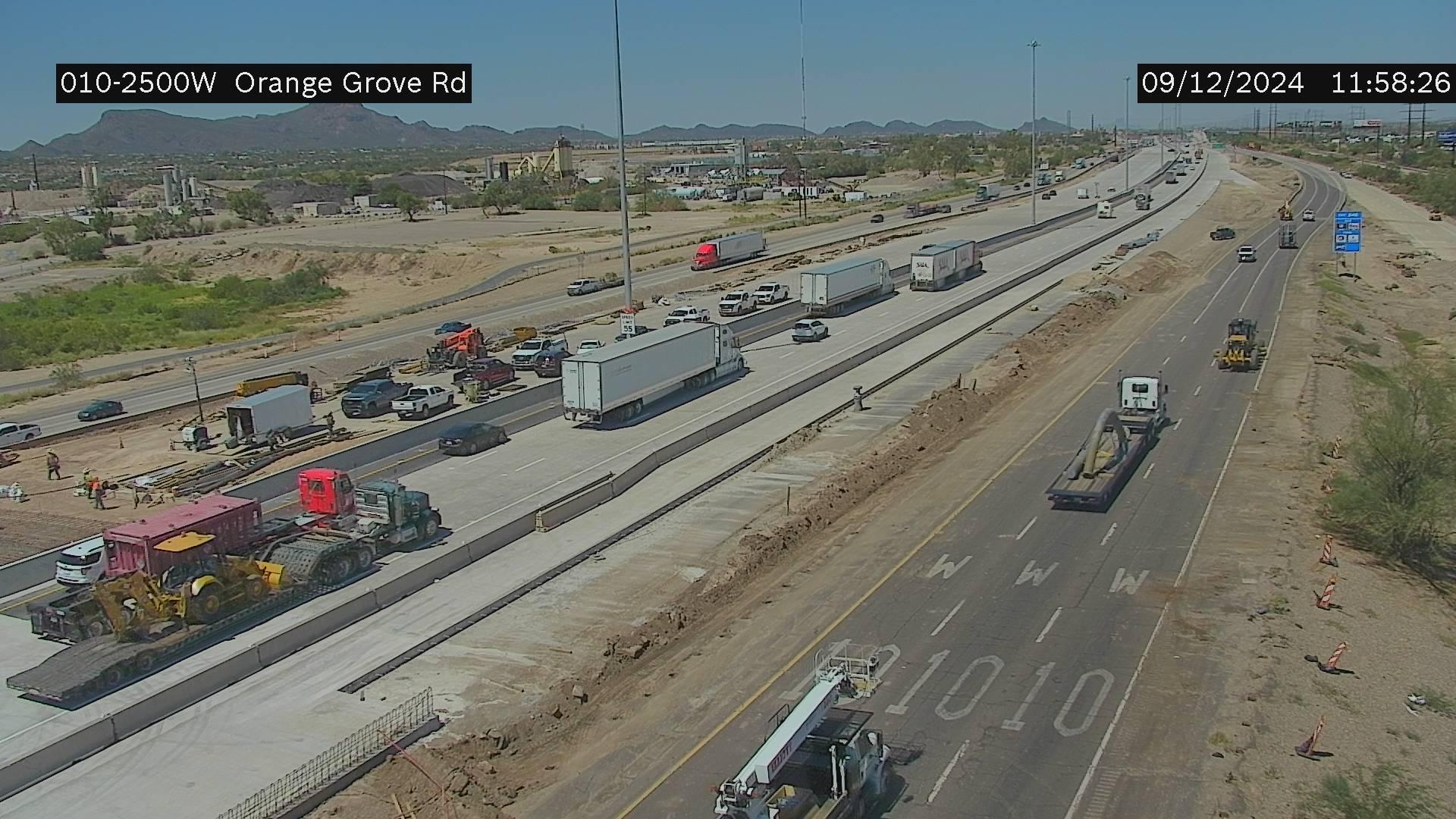 Traffic Cam Marana › West: I-10 WB 250.00 @Orange Grove Rd Player