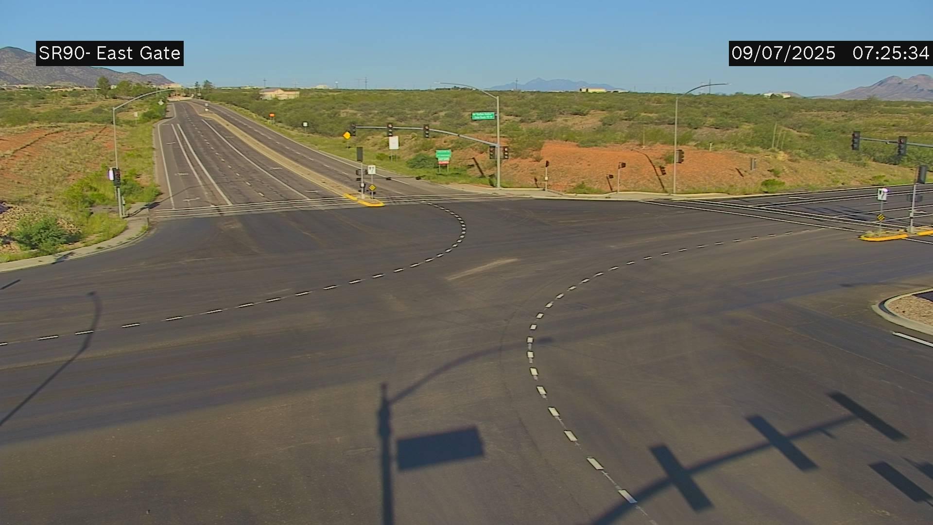 Sierra Vista › North: SR-90 NA 317.00 @East Gate (Buff Soldier Trail) Traffic Camera