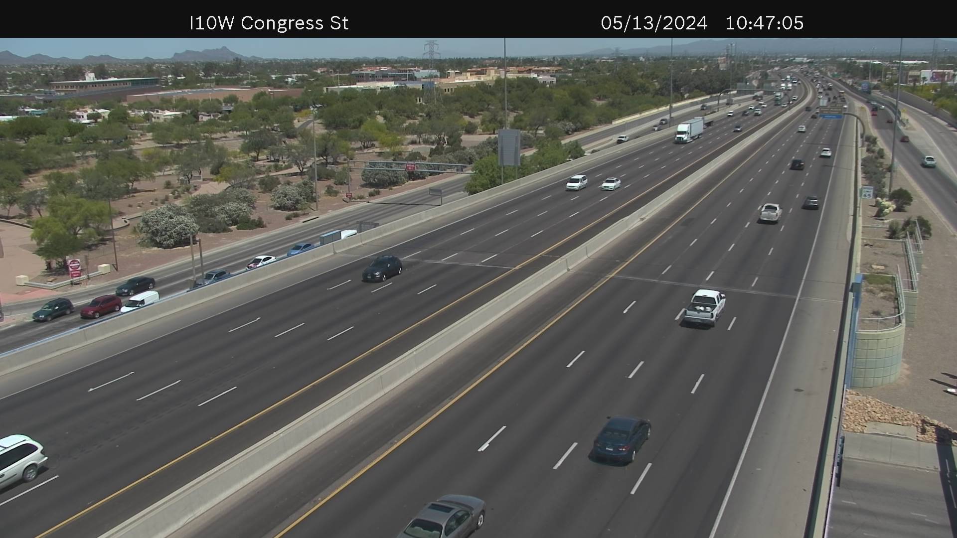 I-10 WB 258.40 @Congress -  Westbound Traffic Camera