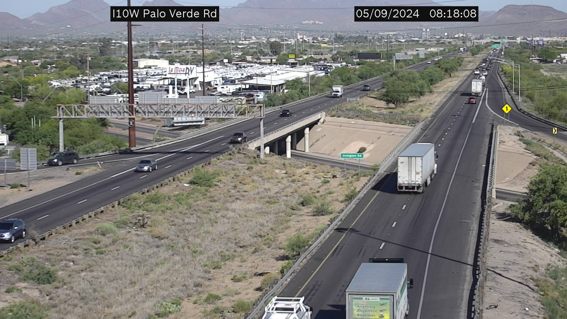 Traffic Cam I-10 WB 264.46 @Palo Verde -  Westbound Player