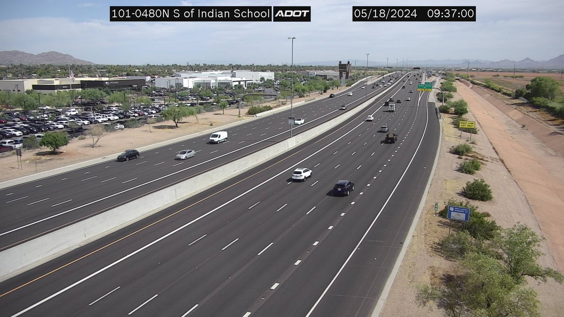 Traffic Cam L-101 NB 48.04 @S of Indian School -  Northbound Player