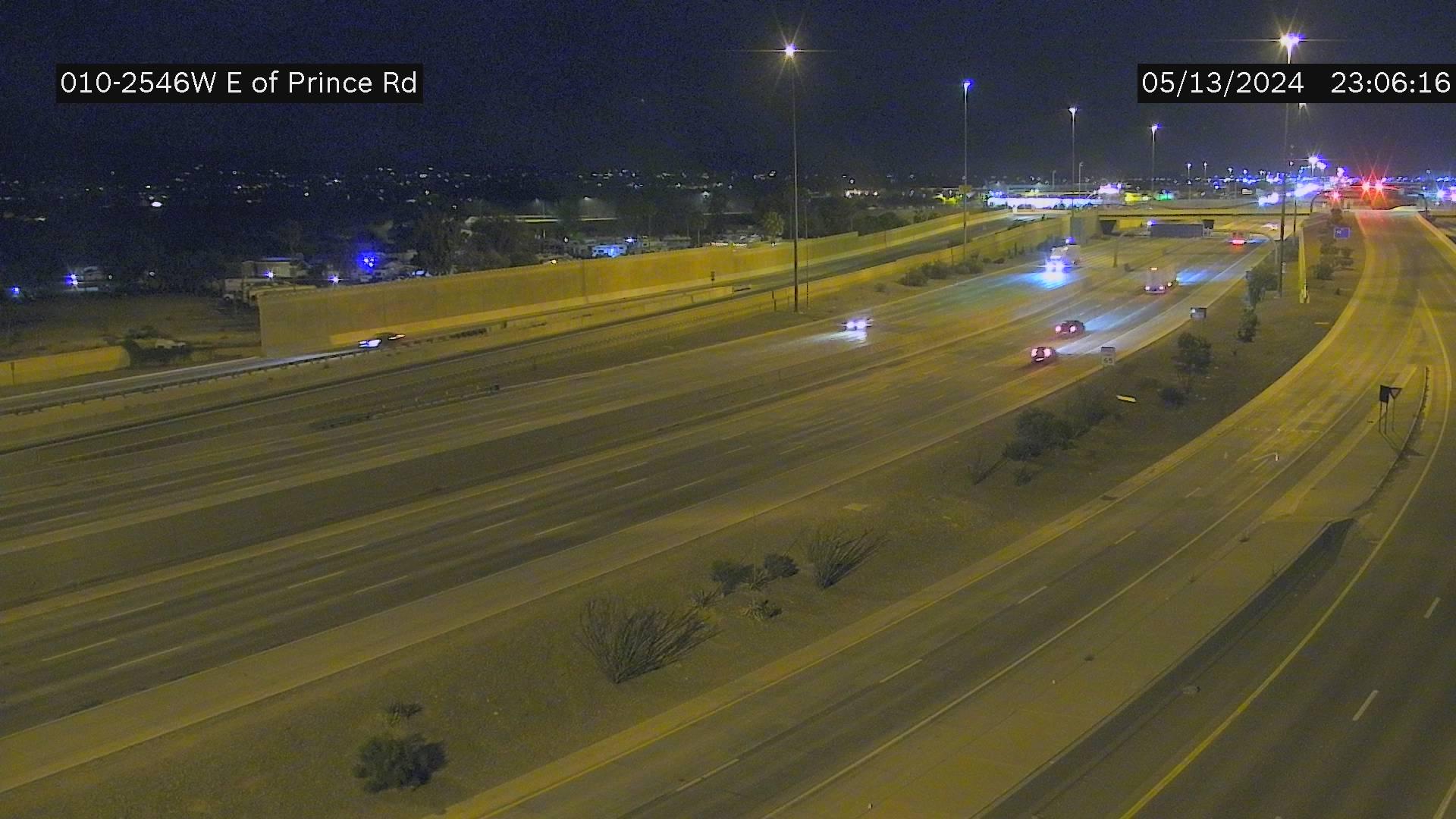 Flowing Wells › West: I-10 WB 254.63 @S of Prince Traffic Camera