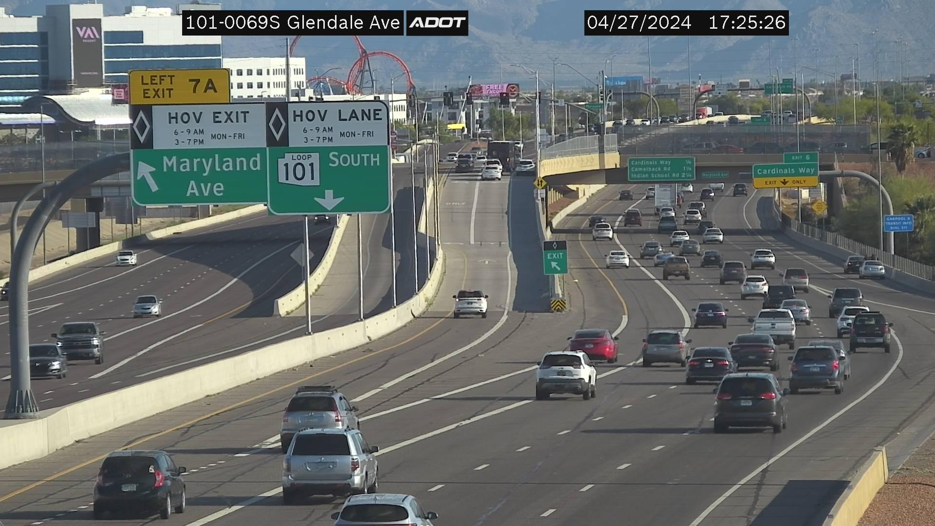 Youngtown › South: L-101 SB 6.91 @Glendale Traffic Camera