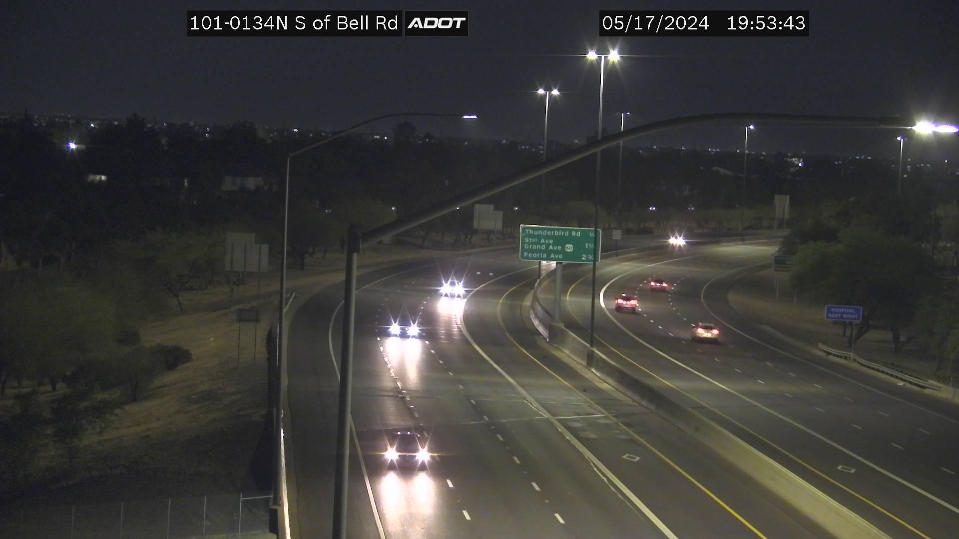 Traffic Cam Peoria › North: L-101 NB 13.49 @S of Bell Rd Player