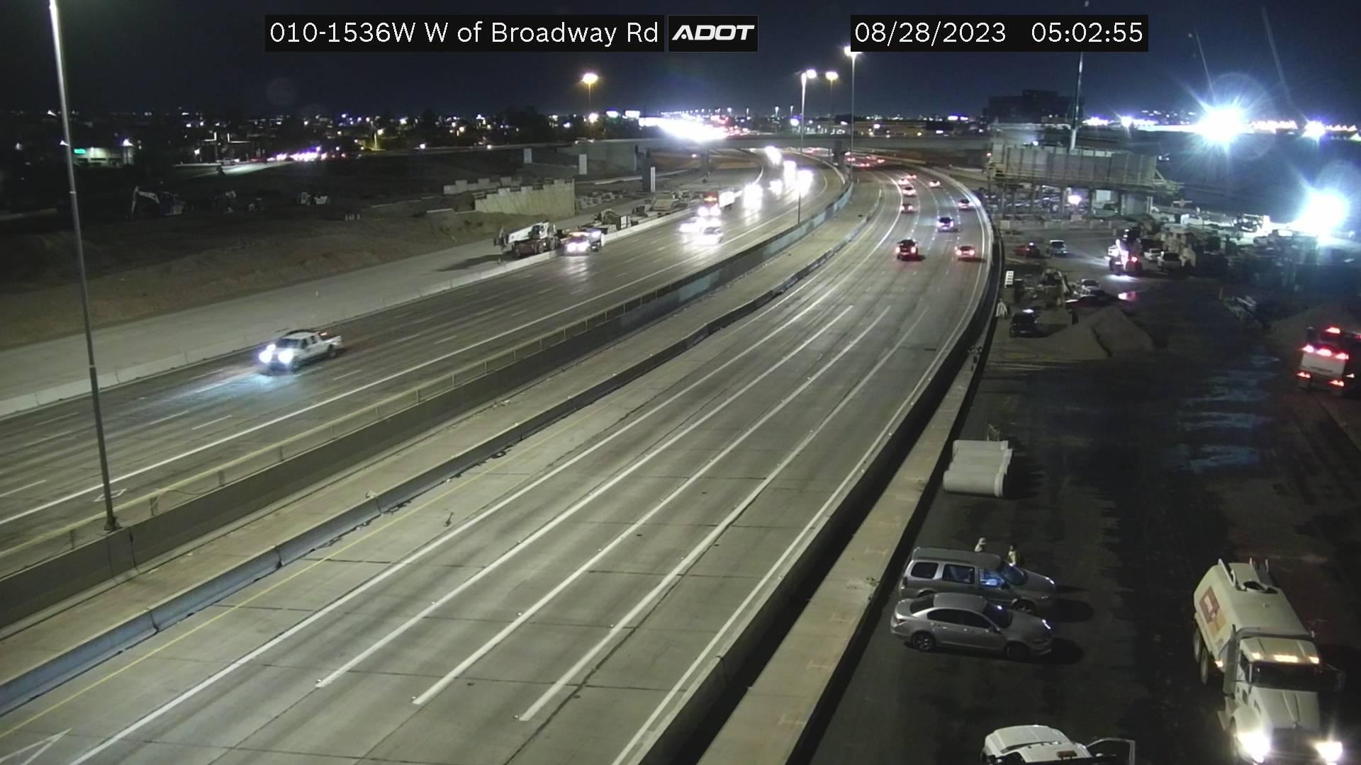 Traffic Cam Tempe › West: I-10 WB 153.30 @Broadway Player