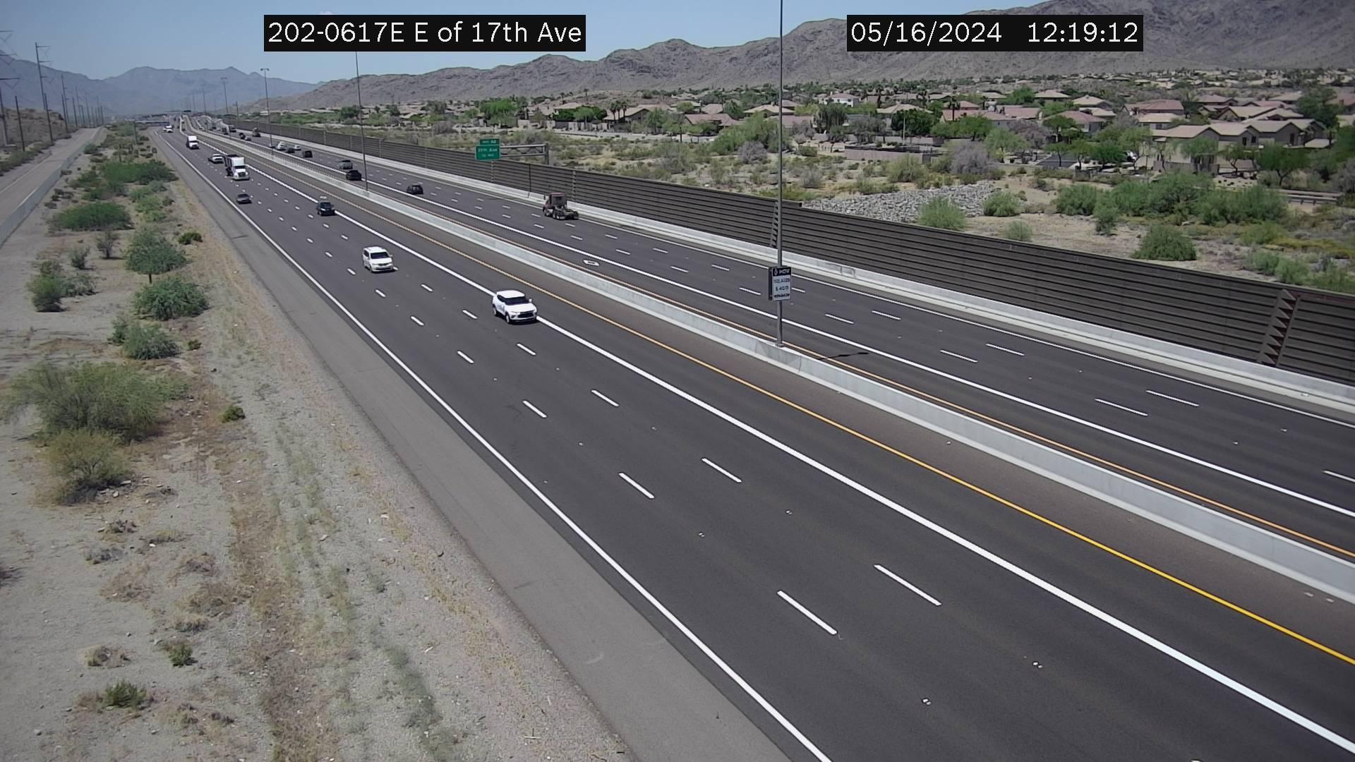 Guadalupe › East: L-202 EB 61.72 @W of Desert Foothills Traffic Camera