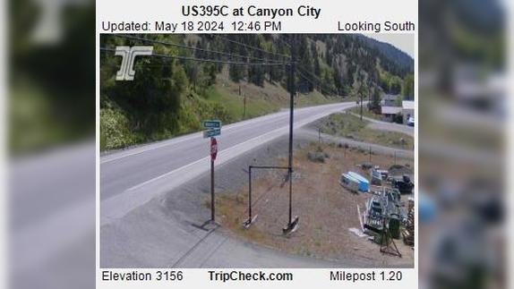 Black Canyon City: US 395C at Canyon City Traffic Camera
