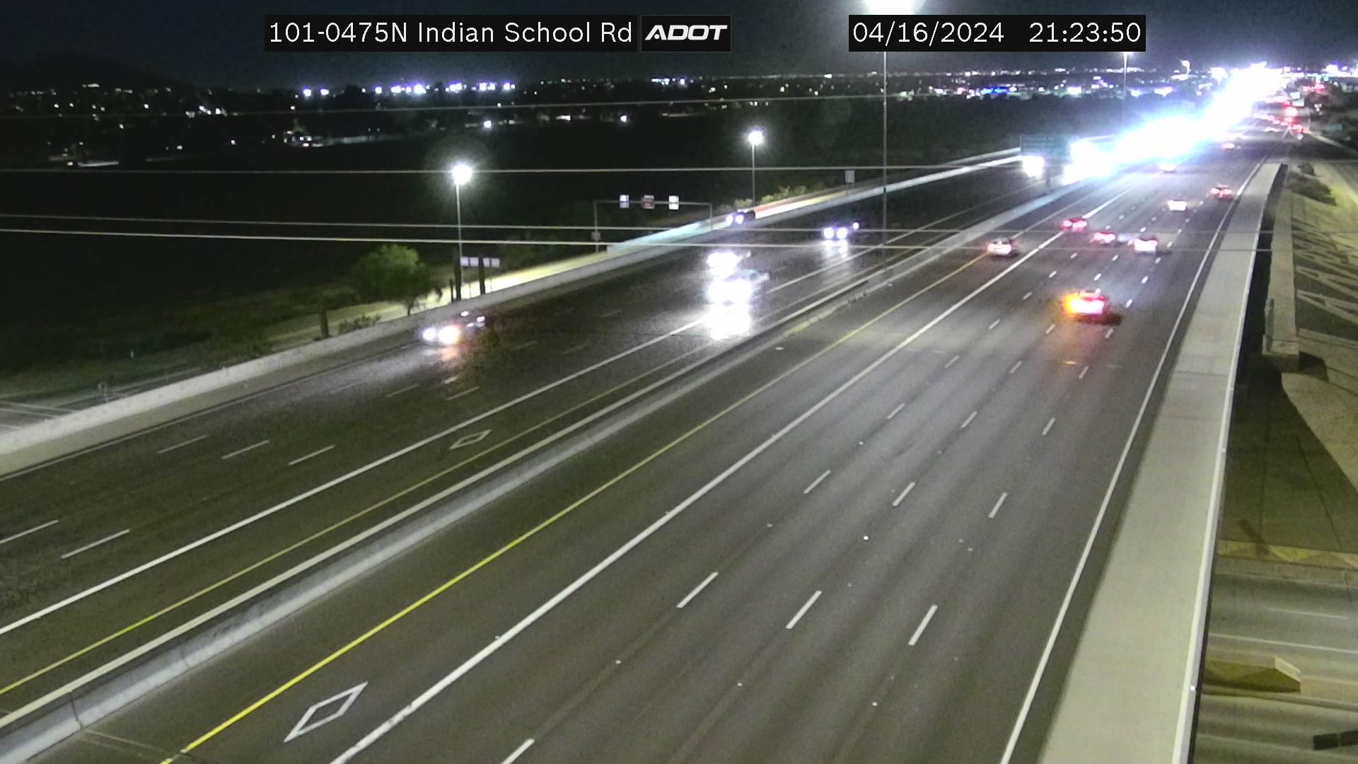 Scottsdale › North: I-101 NB 47.50 @Indian School Rd Traffic Camera