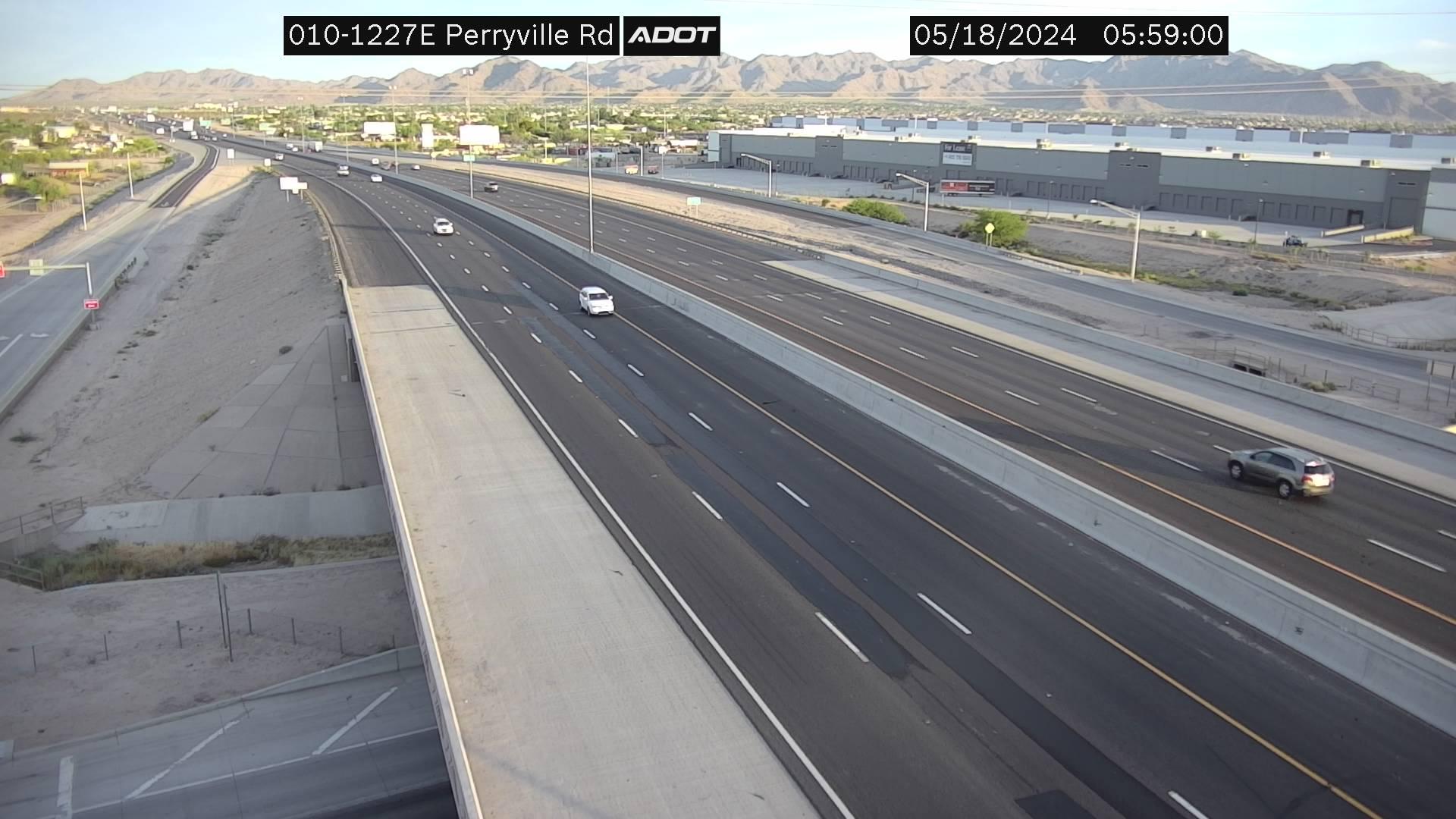 Traffic Cam Goodyear › East: I-10 EB 122.70 @Perryville Rd Player