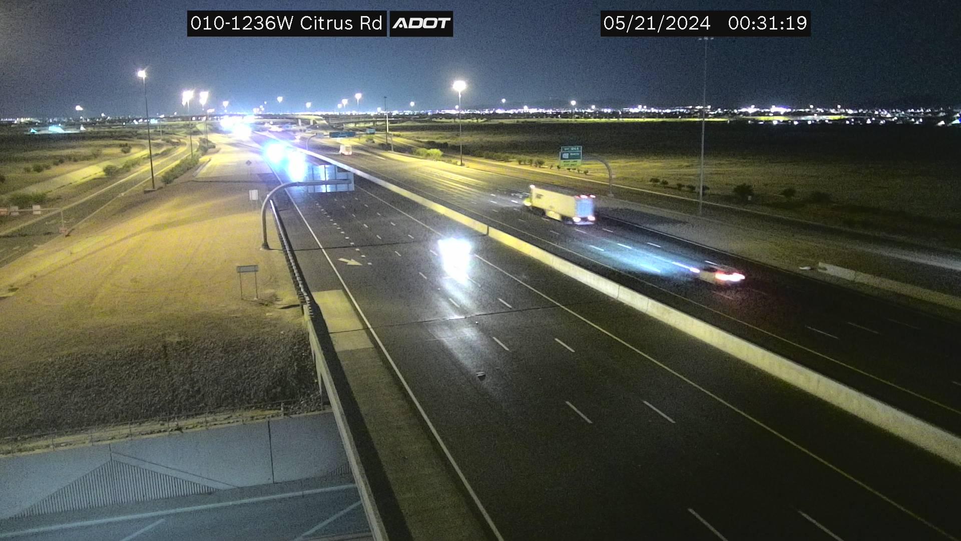Traffic Cam Goodyear › West: I-10 WB 123.60 @Citrus Rd Player