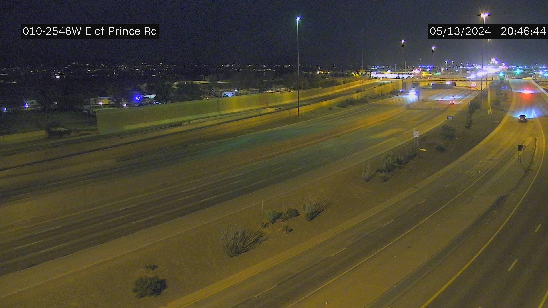 Traffic Cam Flowing Wells › West: I-10 WB 254.60 @E of Prince Rd Player