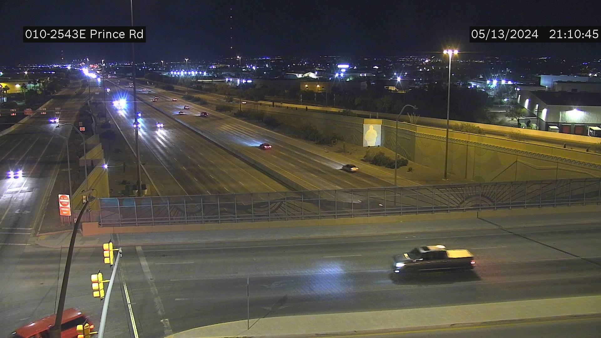 Traffic Cam Flowing Wells › East: I-10 EB 254.30 @Prince Rd Player