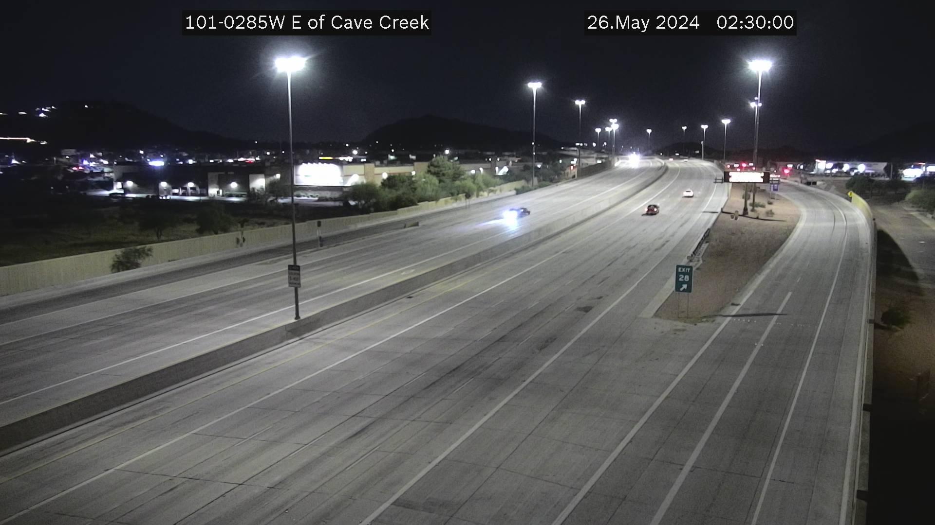 Traffic Cam Phoenix › West: I-101 WB 28.50 @E of Cave Creek Rd Player