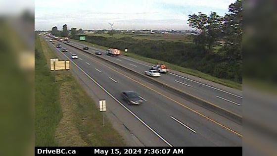 Traffic Cam Burnaby › West: Hwy 91 at No.8 Road on East-West Connector, looking west Player