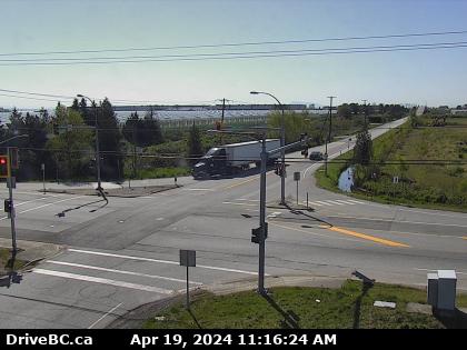 80th Street at Ladner Trunk Rd, looking south. (elevation: 1 metres) Traffic Camera