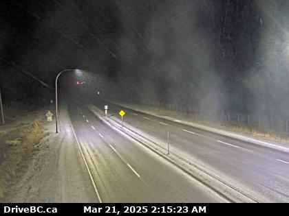 Traffic Cam Hwy-97C (Okanagan Connector), at Hwy-5A Junction, near Aspen Grove, looking north. (elevation: 1071 metres) Player