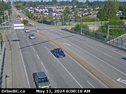 Hwy-99, at 16th Avenue, looking west. (elevation: 53 metres) Traffic Camera