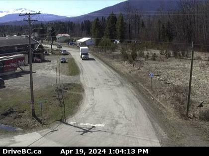 Hwy-16, in Moricetown at Beaver Road, looking west. (elevation: 400 metres) Traffic Camera