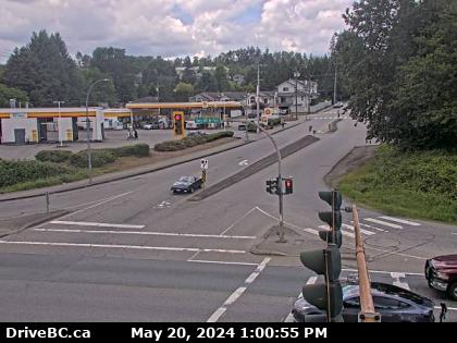 Traffic Cam Hwy-7B (Mary Hill Bypass), at Pitt River Rd, looking north. (elevation: 7 metres) Player