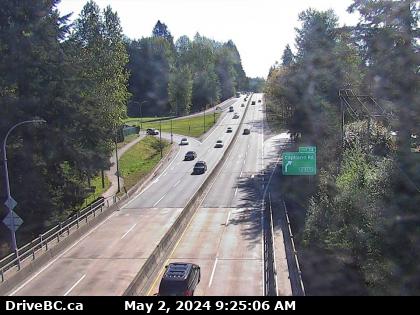 Hwy-1 (Upper Levels Highway) at Capilano Rd. looking east. (elevation: 51 metres) Traffic Camera