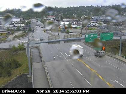 Hwy-17 (South Fraser Perimeter Rd) at Tannery Rd Overpass in Surrey, looking south. (elevation: 5 metres) Traffic Camera