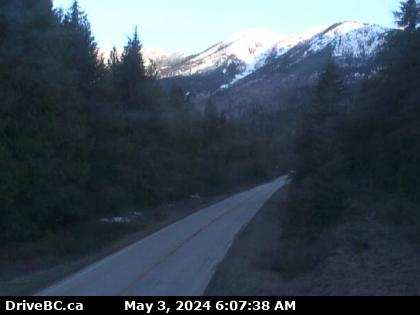 Hwy-31A, at Retallack between New Denver and Kaslo, looking west. (elevation: 1023 metres) Traffic Camera
