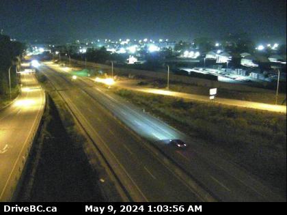 Hwy-17 (South Fraser Perimeter Rd) at Tannery Rd Overpass in Surrey, looking east. (elevation: 5 metres) Traffic Camera