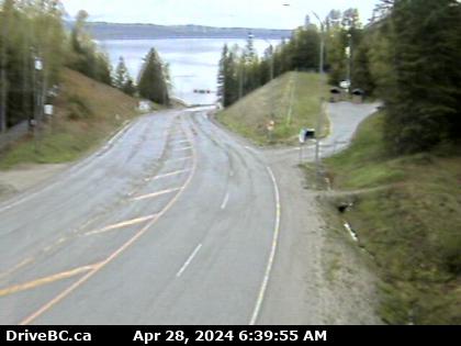 Traffic Cam Hwy-23, near the Upper Arrow Lake ferry landing at Galena Bay, looking at end of lineup. (elevation: 468 metres) <div style='font-size:8pt;font-style:italic'> <br>For inland ferry information visit <a href='http://www.th.gov.bc.ca/marine/ferry_schedules.htm' target='_blank'> Inland Ferry Schedules</a> </div> Player