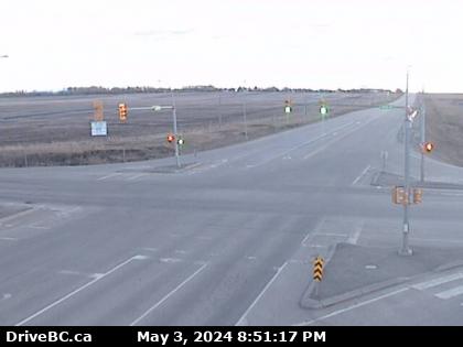 Traffic Cam Hwy-97 at Dangerous Goods Route, west of Dawson Creek, looking west. (elevation: 679 metres) Player