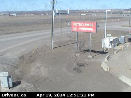 Traffic Cam Hwy-97 at Dangerous Goods Route, west of Dawson Creek, looking north. (elevation: 679 metres) Player