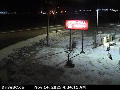 Traffic Cam Hwy-97 at Dangerous Goods Route, west of Dawson Creek, looking north. (elevation: 679 metres) Player