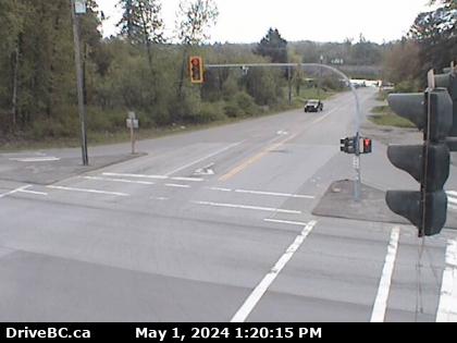Hwy-7 (Lougheed Hwy) at 240th St, looking south along 240th St. (elevation: 15 metres) Traffic Camera
