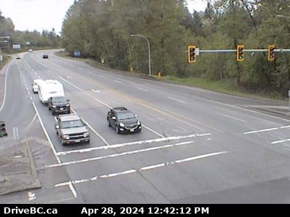 Traffic Cam Hwy-7 (Lougheed Hwy) at 240th St, looking east along Hwy-7. (elevation: 15 metres) Player