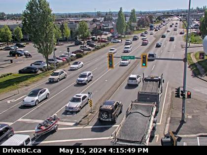 Traffic Cam Hwy-10 at Fraser Hwy-in Langley, looking southwest. (elevation: 16 metres) Player