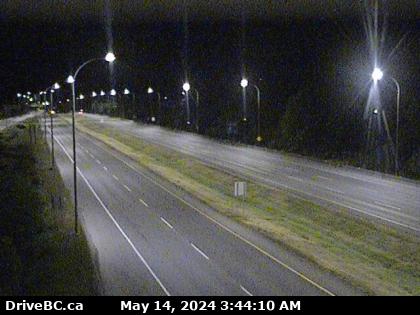 Hwy-1, southbound, near the View Royal/Colwood exit, looking east. (elevation: 26 metres) Traffic Camera