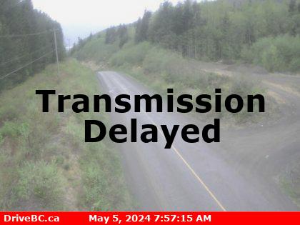 Traffic Cam Hwy-113 (Nass Rd) about 3 km southwest of Village of Laxgalts'ap (Greenville), looking west. (elevation: 120 metres) Player
