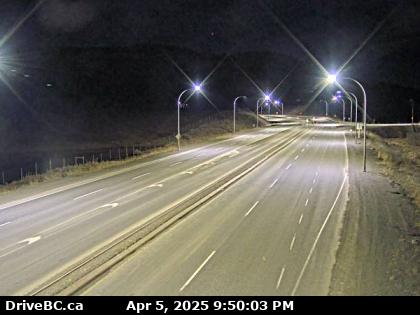 Traffic Cam Hwy-97C (Okanagan Connector), at Hwy-5A Junction, near Aspen Grove, looking south. (elevation: 1071 metres) Player