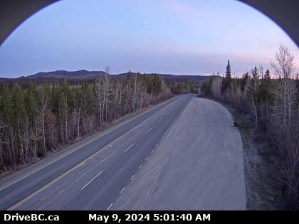 Hwy-24, 15 km west of Little Fort, looking west. (elevation: 1251 metres) Traffic Camera