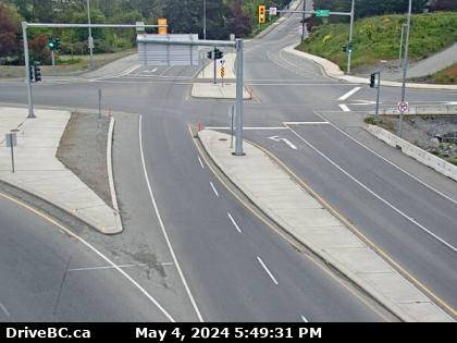 Hwy-1, at Admirals Rd - McKenzie Ave, looking west. (elevation: 40 metres) Traffic Camera