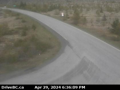 Traffic Cam Hwy-113 at Anlaw Rd, near Gitwinksihlkw, within Nisga'a Memorial Lava Bed Provincial Park, looking east. (elevation: 40 metres) Player
