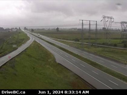 Traffic Cam Hwy-1 at Annis Rd, looking west. (elevation: 15 metres) Player