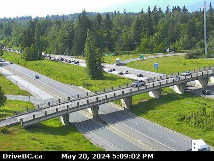 Traffic Cam Hwy-1 at 232nd St. overpass, looking west. (elevation: 26 metres) Player