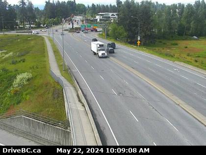 Traffic Cam Hwy-1 at Clearbrook Rd, looking south. (elevation: 67 metres) Player