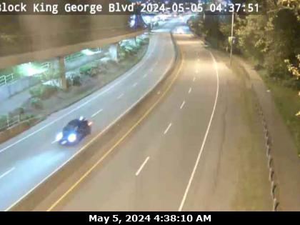 Traffic Cam Hwy-99A (King George Blvd) near 132nd St, looking west. (elevation: 29 metres) <div style='font-size:8pt;font-style:italic'> <br>Image courtesy of the <a href='http://www.surrey.ca/default.aspx' target='_blank'>City of Surrey</a>. </div> Player