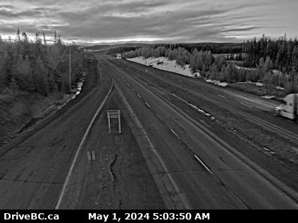 Traffic Cam Hwy-97C (Okanagan Connector, about 25 km east of Hwy-5A/97C Jct, looking east. (elevation: 1621 metres) Player