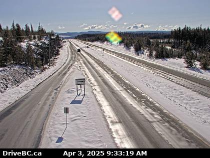 Traffic Cam Hwy-97C (Okanagan Connector, about 25 km east of Hwy-5A/97C Jct, looking east. (elevation: 1621 metres) Player