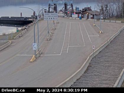 Traffic Cam Hwy-35 at Southbank ferry landing on Francois Lake. (elevation: 729 metres) <div style='font-size:8pt;font-style:italic'> <br><a href='hhttps://www2.gov.bc.ca/gov/content?id=C131A07A95ED4F8C8CAE3B0DCB7FB894' target='_blank'>Francoise Lake Ferry information</a>. For inland ferry updates, visit <a href='http://www.drivebc.ca/' target='_blank'> DriveBC </a>. </div> Player
